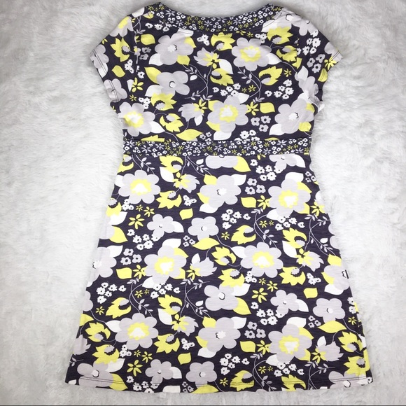 Boden Grey Yellow White Floral Print Tunic - Picture 2 of 8